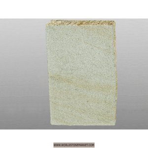 Granite 082 bush-hammered privacy panel, measuring 228x70x6 cm, in yellow.
