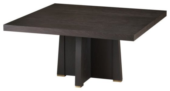 The Gael Dining Table, Transitional, Square, Ebony Oak, 60